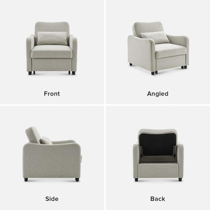 4-in-1 Convertible Sleeper Chair | Pull-Out Sofa Bed with Adjustable Backrest