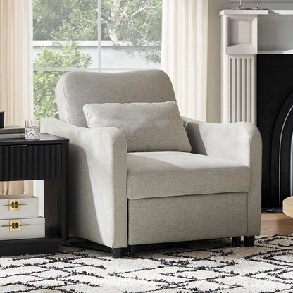 4-in-1 Convertible Sleeper Chair | Pull-Out Sofa Bed with Adjustable Backrest