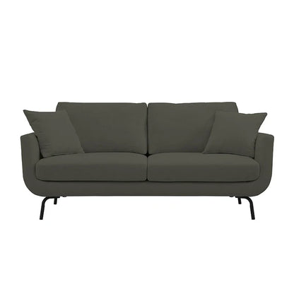 Modern Nordic 2-Seater Fabric Sofa | Scandinavian Upholstered Living Room Couch