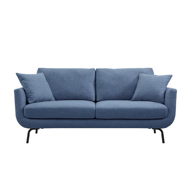 Modern Nordic 2-Seater Fabric Sofa | Scandinavian Upholstered Living Room Couch