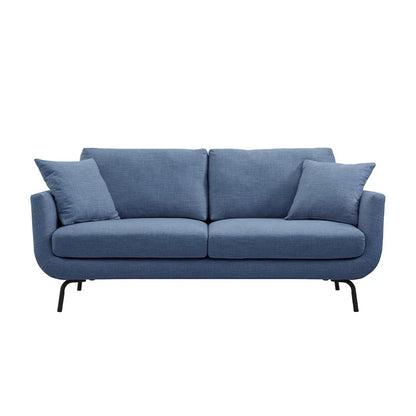 Modern Nordic 2-Seater Fabric Sofa | Scandinavian Upholstered Living Room Couch