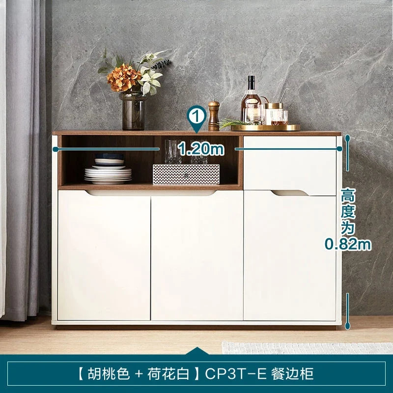 Modern Chinese Style Living Room Cabinet | Elegant Storage Bookcase with Drawers